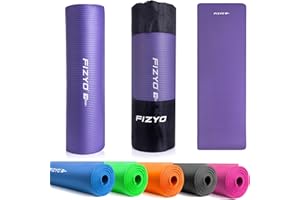 FIZYO Tapis de Yoga: Conçu pour Yoga, Gymnastique, Fitness & Récupération | Fabriqué en Mousse NBR & Caoutchouc Synthétique | Dimensions: 183 x 61 x 1 cm