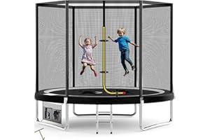 Devoko 6ft/7.5ft/10ft/12ft Secure Kids Trampoline -GS certificate Garden Trampoline Safety Net & Reinforced Steel Frame | for Children 6-12 Years | Premium Waterproof, Easy Setup