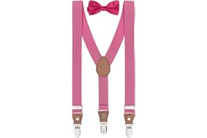 BomGuard Bretelle bambini ragazzo bimbo + papillon set, altezza 85 cm - 135 cm