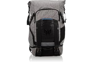 Acer Predator Rolltop plecak dla graczy, wodoodporny, lekki, pasuje i chroni do laptopów gamingowych o przekątnej ekranu do 39,6 cm (15,6 cala), szary z niebieskimi akcentami