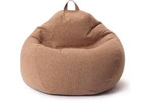 Lumaland Poltrona a Sacco Comfort Line - XL - 90x110x50 cm - Bean Bag Interno ed Esterno per Giardino, Salotto, Balcone - Pouf Elegante e Morbido Outdoor & Indoor - Marrone