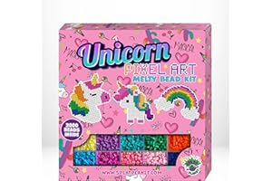 Splat Planet Unicorn Pixel Art Melty Bead kit Fuse Beads for Kids Craft Art kit (Unicorn)