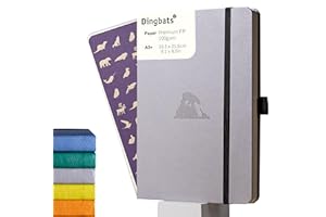 ‎DINGBATS* NOTEBOOKS Dingbats* - Tierwelt Notizbuch A5 Gepunktet - Weicher Einband aus veganem Leder für Arbeit, Reisen, Universität - mit elastischem Verschlussband
