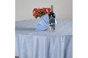 ESSE HOME - Confestyl – Tovaglia con 12 tovaglioli (Servizio Tavola) – Ovale - Fiandra Jacquard Puro Cotone – Prodotto Artigianale - Iris 598 (Ovale 170x250, Servizio Azzurro)