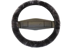 ‎REISSNER LAMMFELLE Reissner Lammfelle | LERA-15-ANT | Lenkradbezug Lenkradschoner Lenkradhülle für Auto und Wohnmobil | Echtes Merino Lammfell | Florhöhe 15mm | passend für ⌀40cm | Anti Rutsch | Farbe anthrazit grau