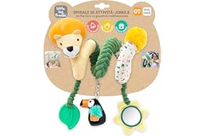 Little Big Friends Jungle Activity Spiral | Attività per bambini e giocattoli per seggiolino auto, passeggino, culla o letto