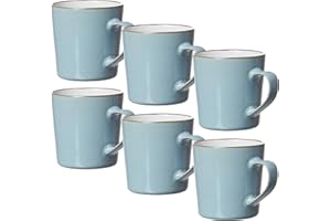 Ritzenhoff & Breker Set di tazze da caffè Visby, 6 pezzi, 400 ml, azzurro, gres