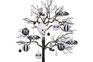 Valery Madelyn 40pcs Halloween Tree Decorations, Variaty Baubles Ghost Pumpkin Decorative Shatterproof Set for 4Ft Tree, Cute Holiday Party Indoor Home Decor