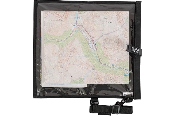 Highlander Map Case with Neck Strap Pochette Tour de Cou 30 Centimeters Noir (Black)