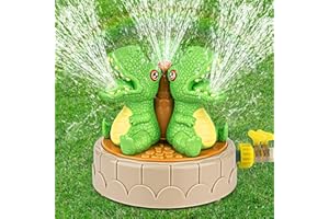 SACEMONTIC Juegos de Agua para Niños Exterior, Juegos Piscina para Niños Juguete Niño 3 4 5 6 7 8 9 10 Años, Aspersor Infantil con Forma de Dino Juguetes de Agua para Niños