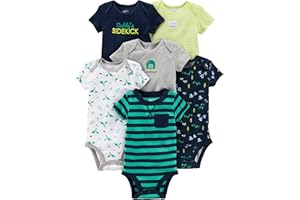 Simple Joys by Carter's Baby Boys' Short Sleeve Bodysuit (Pack of 6)