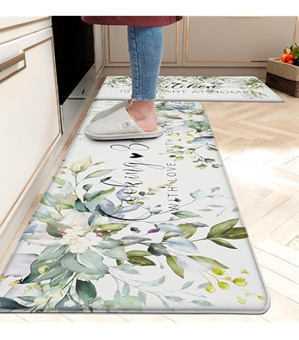 2 Pieces Lemon Kitchen Rug Vintage Lemon Anti Fatigue Mat Non Skid Washable Standing Mat Lemon Kitchen Runner Rug 17x30 17x48inch, Lemon Rugs-yellow - View #4