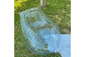 Baiao Inflatable Clear Chair,Transparent Inflatable Couch Chair Sofa, Blow Up Couch Bean Bag Lazy Sofa Chair for Room,Funny Indoor/Outdoor Furniture(34 inch)