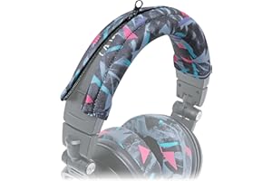 WC BandZ V2 Protective Headband Cover for Audio Technica ATH M Series Headphones - Machine Washable, No More Flaking Leather - Compatible with M50X / M50XBT / M50 / M40X & More |90's Black