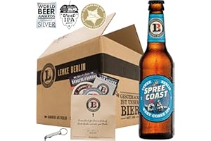 ‎BRAUEREI LEMKE BERLIN GMBH LEMKE Berlin Spree Coast IPA | West Coast IPA, India Pale Ale | Bier Geschenk für Männer, Berliner Craft Beer, Bier Tasting (10 x 0,33l) | inkl. 0,80 € Pfand