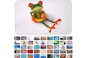 Sanilo Badteppich, viele schöne Badematten zur Auswahl, Badvorleger sehr weich und rutschfest, waschbar und schnelltrocknend (70 x 110 cm, Froggy)