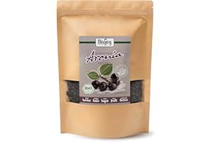 Biojoy Baies d'aronia séchée BIO (1 kg), fruits entiers, Aronia melanocarpa