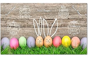 TAPPETIK Tappeto PASQUA, Passatoia in Stampa Digitale Alta qualità, Ampia Gamma di Colori e Disegni (Serie Digit PASQUA) - Disegno Pasqua (CONIGLIETTI, 52x190 cm)