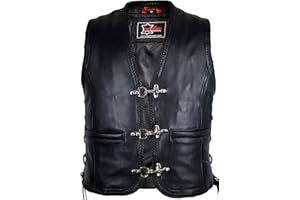 MDM Lederweste mit Kordeln und Schnallen