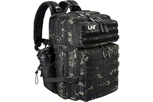 LHI Militärstil Taktischer Rucksack 45L mit MOLLE-System – Wasserdicht für Wandern, Survival, Camping & Outdoor