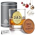 CROWNLY CRYSTAL® Gold Gifts for Dad Birthday Whiskey Glass Dad Gifts from Daughter Personalized Gift Best Dad Ever Dad Gifts from Son Happy Birthday Daddy