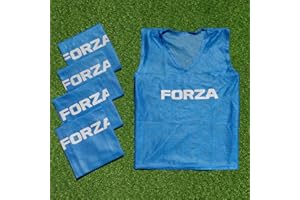 FORZA Petos de Entrenamiento | Paquete de 15 | Baberos de Fútbol | Malla Ligera | Multicolores y Tamaños | Ñinos y Adultos