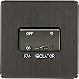 Knightsbridge SF1100SB Screwless 10AX 3 pole Fan Isolator Switch, Smoked Bronze
