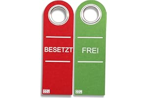 2 Stück HHM® Besetzt Frei Schild WC Schild - nicht stören Türschild aus Filz. Ideal als Zimmer Einrichtung oder Türschild im Büro