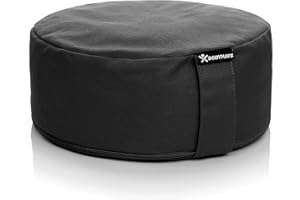 BODYMATE Meditation Cushion/Yoga Pillow D31cm H13cm – Removable washable 100% Cotton Cover - Inner cotton bag filled with buckwheat husks