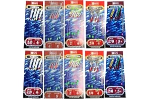 BZS Anzuelos mixtos de plumas de caballa para pesca en el mar, paquete de selección con señuelos, accesorios para todas las especies de verano