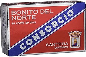 Consorcio - Bonito del Norte en Aceite de Oliva | 1 Lata de 110 gr | Bonito de Santoña con Aceite de Oliva y Sal en Lata | 100% Natural
