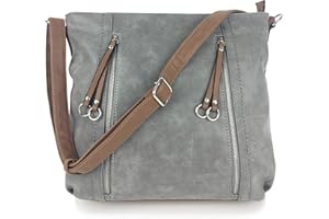 LULU LARGE Designer Handbags for Women sale MILANO Large Classic Italian Styled Ladies Fashion Shoulder Bag in Beautiful Matt Finish Vintage Faux Nu Buck Leather with Adjustable Shoulder Strap.