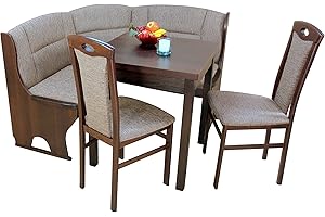 moebel direkt online Truheneckbankgruppe (4teilig) Madrid I nuss dunkel/Cappuccino