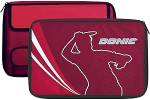 Donic-Schildkröt Housse de Raquette de Tennis de Table Legends Plus, pour Jusqu'à Deux Raquettes, Compartiment à Balles Supplémentaire