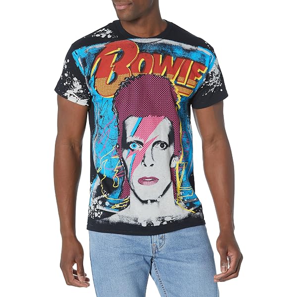 David Bowie 'Rise And Fall' Official T-Shirt – Unisex, Charcoal, Super Soft Carbon Brushed Cotton