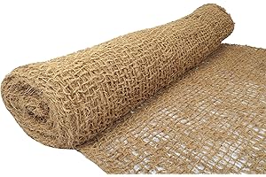 Wacredo Tapis de remblai en fibre de coco - Tissu coco - Anti-pente - Pour bordure d'étang - Plantes - 1 rouleau de 10 m - 15 x 15 mm (1 pièce)