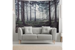 riijk Arazzo da parete con foresta grande, 200 x 150 cm, motivo foresta di cuori, ideale anche come arazzo da gioco
