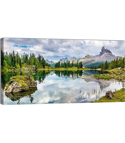 canvashop Quadri Moderni Dolomiti Seceda Odle Cm 100X70 Quadro Di