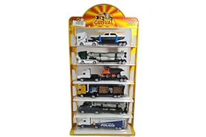 Guisval - Transporte T.I.R., Set de 6 Camiones, de Metal, Escala de 1:87 (07556)