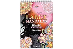 Colorya kolorowanki dla dorosłych z mandalą, rozmiar A4, duża kolorowanka z mandalami dla dorosłych, papier najwyższej jakości, bez średniego krwawienia, druk jednostronny