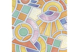 Lámina para cristales Vitrodecor Nancay, lámina decorativa para cristales, lámina especial autoadhesiva, pantalla de privacidad, de color, espesor: 0,095 mm, Venilia 54650, 67,5 cm x 2 m