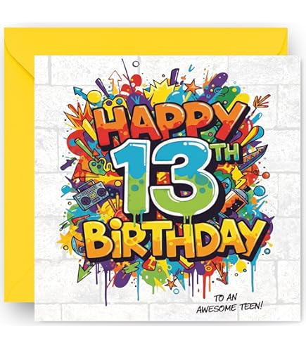 Juvenile Birthday Card Age 13-7 X 5 Inches - Piccadilly Greetings - View #12