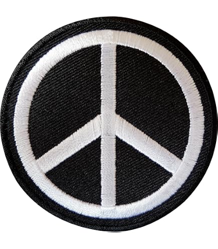 Symbole de la paix Amour Iron on Patch à coudre Vêtements Sac hippie Écusson brodé Symbole de la paix Amour Iron on Patch à coudre Vêtements Sac hippie Écusson brodé