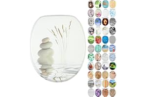 SANILO Sedile WC con chiusura ammortizzata, grande scelta di belli sedili WC da legno robusto e di alta qualità (Equilibrio)