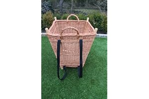 MARCUS WEIDENHANDEL Kiepe mit Tragegurt aus Weide L, XL oder XXL Rückentragekorb Winzerkepe Weidenkiepe Huckelkorb Holzkorb Tragekorb in 2 Varianten XL oder XXL (XXL)