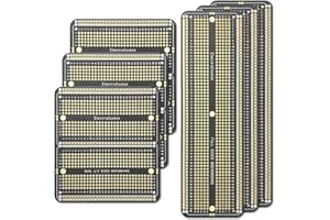ELECTROCOOKIE Kit de placa prototipo PCB grande soldable para proyectos electrónicos compatibles con proyectos de soldadura Arduino, chapado en oro (paquete de 6, negro)