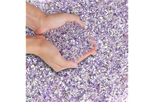 T4u Grava Decorativa de 2 LB (900g), Piedras para Maceta, Terrario, Acuario, Chips de Cristal de Cuarzo, Grava de Vidrio Triturado, Pequeños Guijarros para Plantas Suculentas Cactus Aderezo, Morado