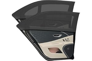 KARIDS Side Window Car Sun Shade for Kids and Pets - Comfortable and Breathable Full Mesh Auto Rear Seat Sunshade Cover for UV Protection During Summer Traveling | 2 Pack (Large)