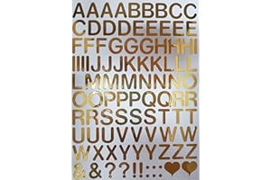 WICHELHAUS 98 goldene Buchstaben und Zeichen, 2,5cm hoch in hochwertiger Folie (Buchstaben-Set 2,5 cm, Gold)