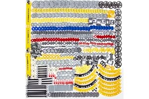 ASTEM 699pcs Technic-Parts Technic-Gears Axle-Pin-Connector Kompatybilny z Lego-Technic Technic Cam Worm Cog Gears Steering Parts Differential Engine Kit